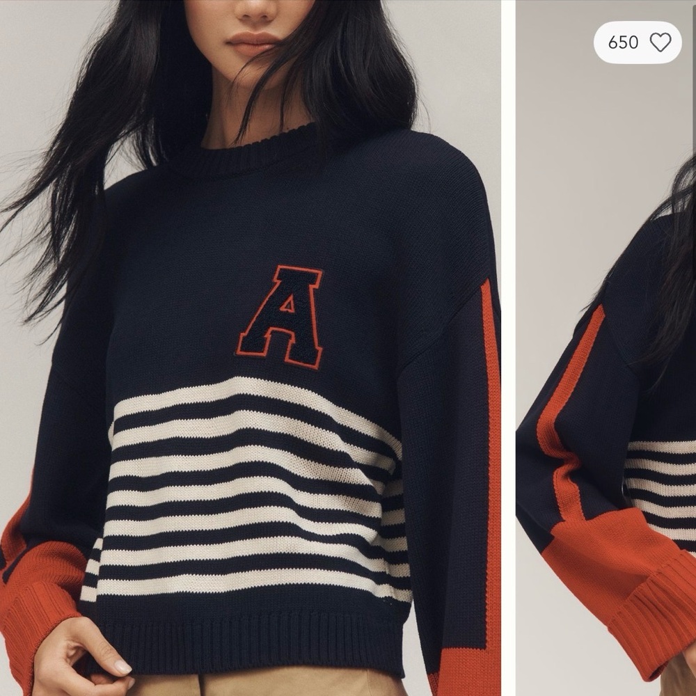 Anthropologie Maeve sporty crew-neck pullover, Medium, EUC - Picture 2 of 7